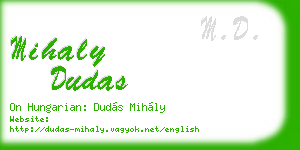 mihaly dudas business card